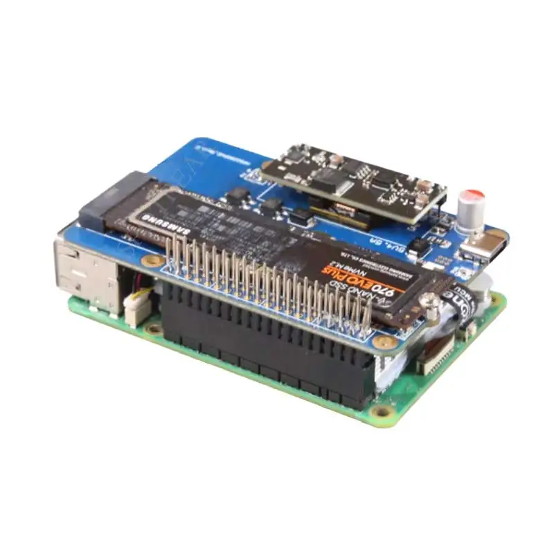 MPS2280 POE Raspberry Pi 5 PCIe a M.2 NVMe SSD Placa adaptadora HAT Pi5 2280/2242/2230 - imagen 5