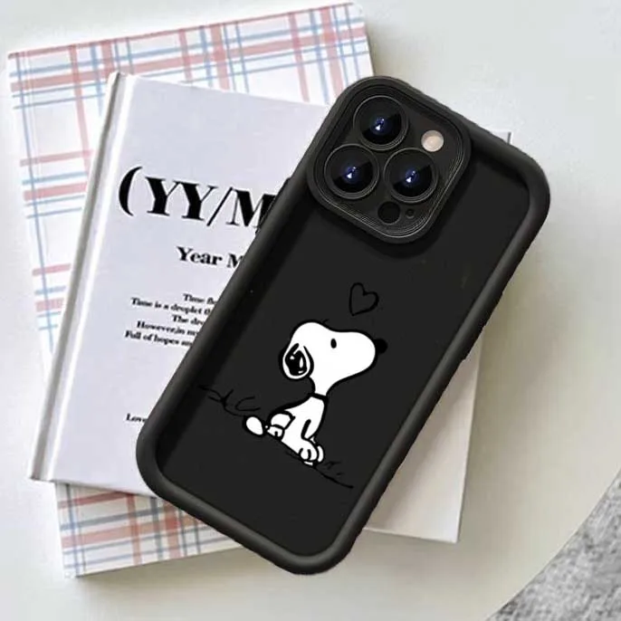 Funda de silicona con dibujos animados para Realme, carcasa de Snoopy, corazón de amor, para C63, C65, C67, 12, 11 Pro Plus, C55, C53, C35, C11, C15 - imagen 3