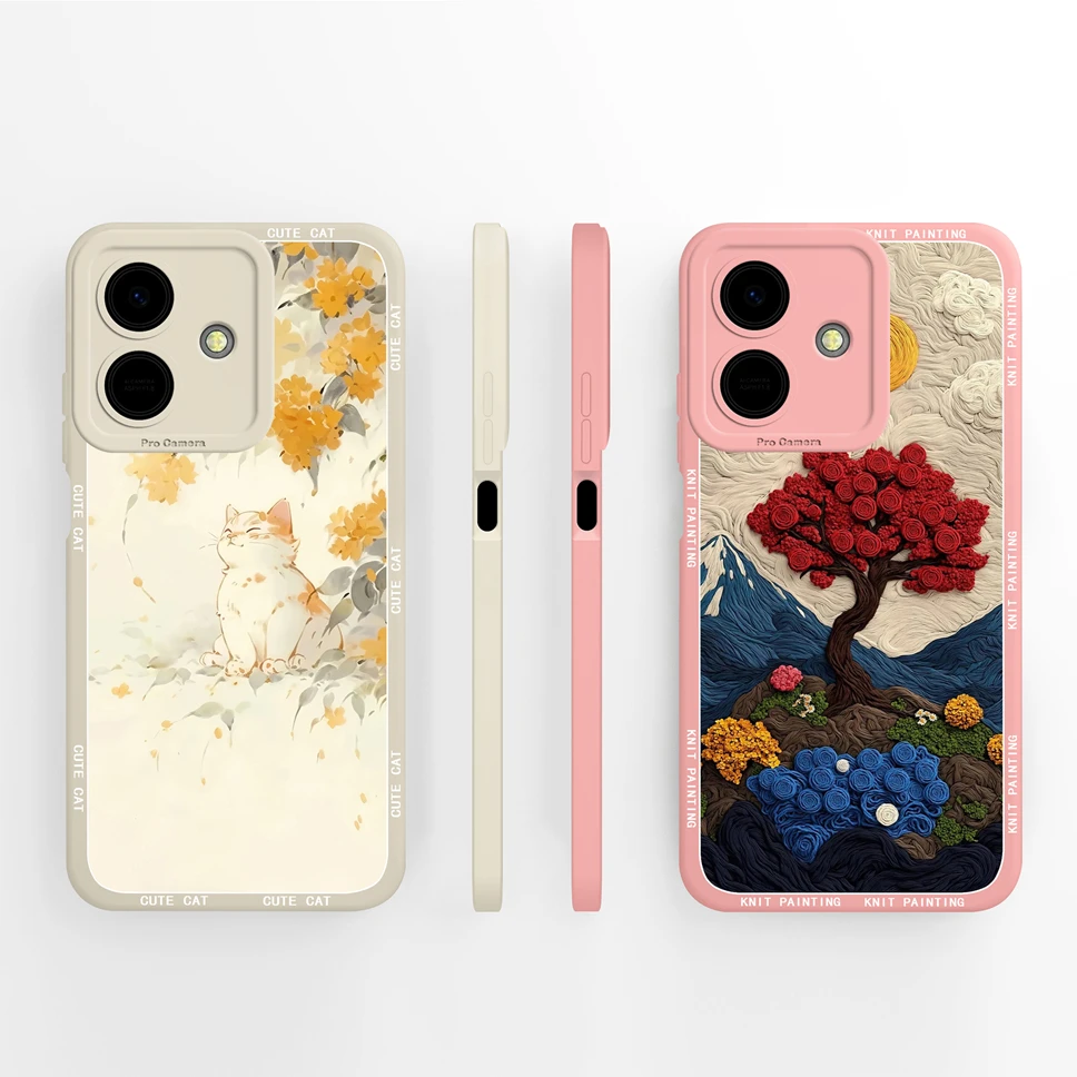 Para Honor Play10 10A 10T Funda de teléfono patrones de plantas abstractas Funda anticaída para Honor Play 10 carcasa de silicona líquida suave y lisa - imagen 5