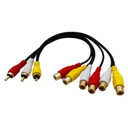 Divisor AV 3 RCA Macho a 9 RCA Hembra – Para DVD y Hi-Fi