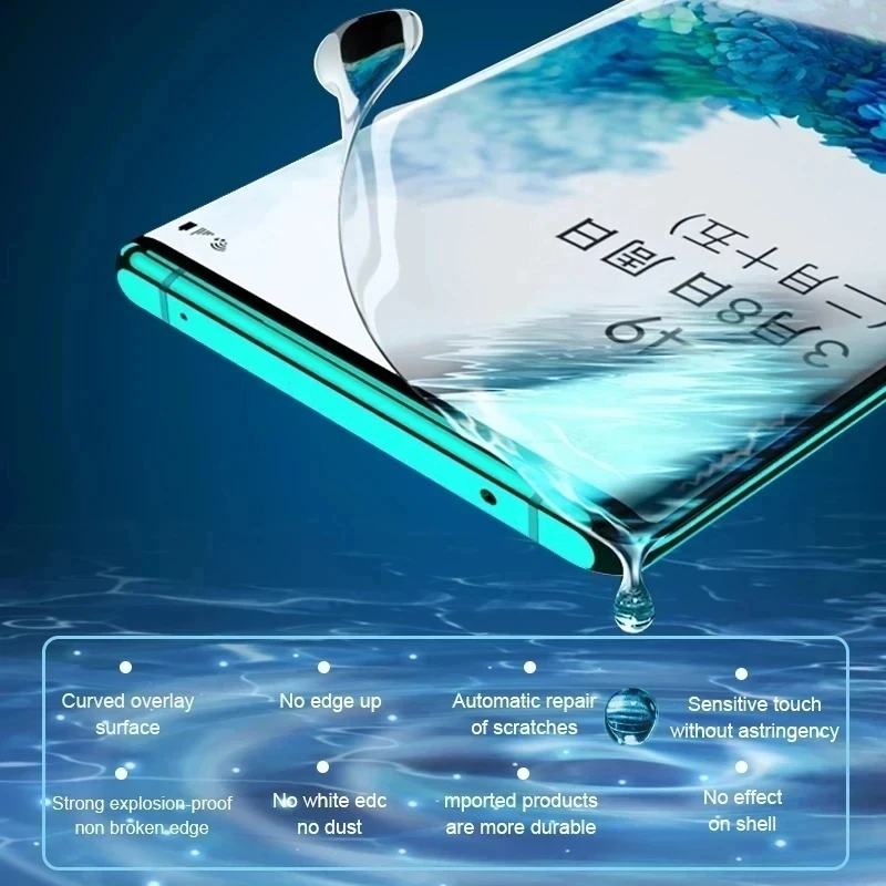 1-4 Uds Protector de pantalla de cubierta completa para Samsung Galaxy S24 S23 S22 S21 S20 Ultra Plus Fe A54 5G A53 A52 A32 A33 A12 película de hidrogel - imagen 5