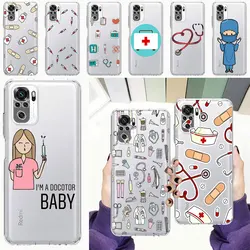 Funda Suave Xiaomi Redmi Note – Diseño Médico Enfermera Corazón