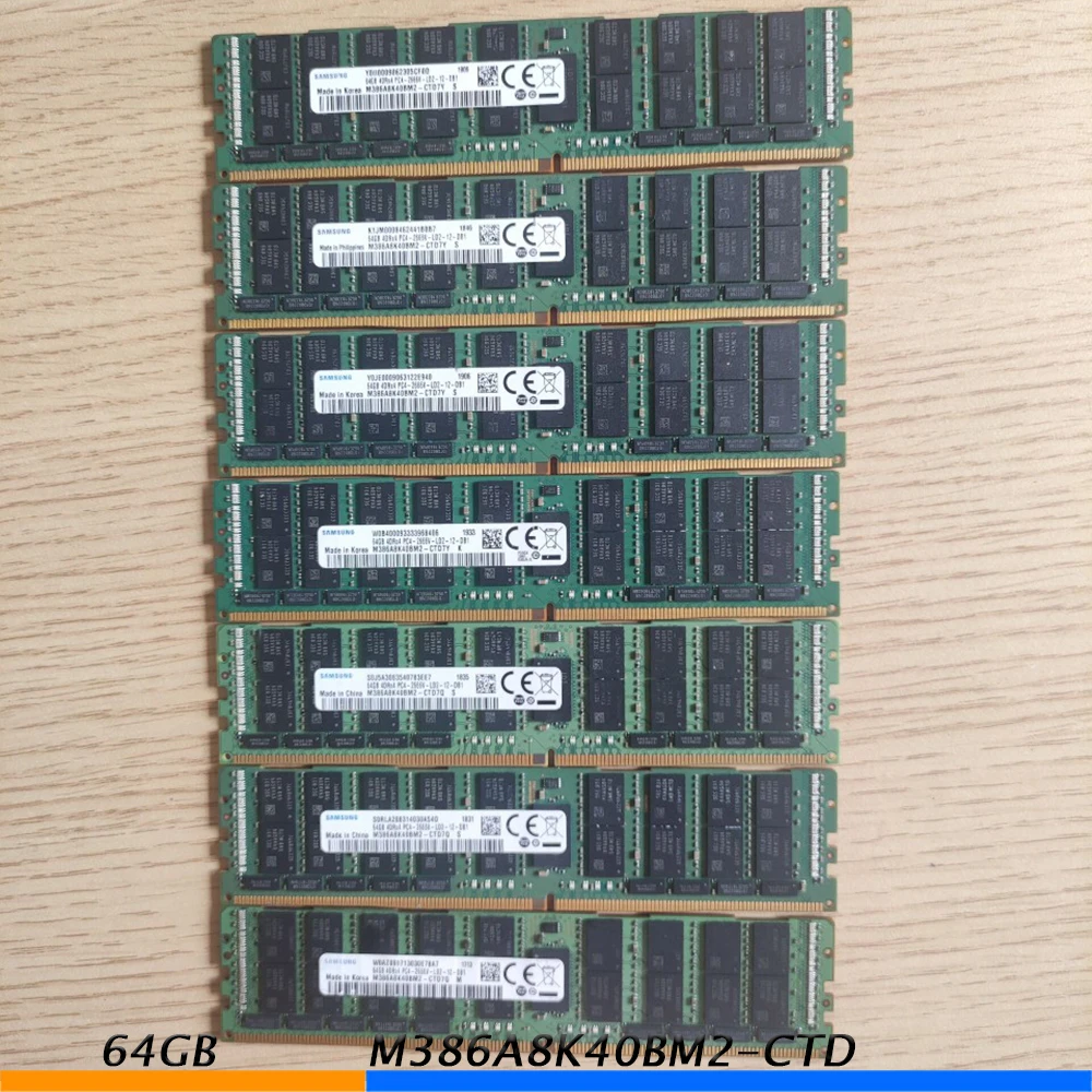 1 Uds 64G 4DRX4 PC4- 2666V- LRDIMM RAM M386A8K40BM2-CTD memoria de ordenador de servidor - imagen 2