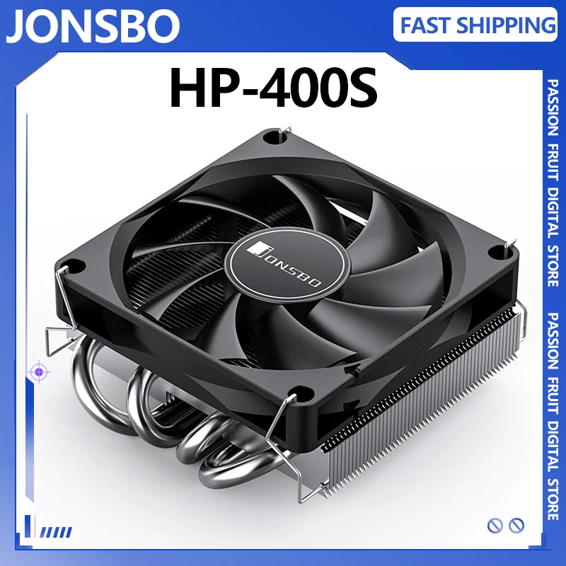 JONSBO HP-400S enfriador de CPU presión tipo 4 heatpipes 9CM ventilador para ITX chasis de factor de forma pequeña tipo delgado disipador de calor accesorios de PC