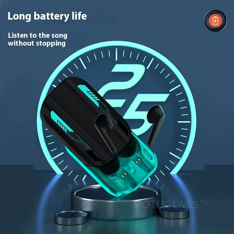 Auriculares Bluetooth inalámbricos con deslizamiento magnético, auriculares deportivos semitransparentes con doble seguimiento y batería de larga duración para correr, gimnasio y entrenar - imagen 3