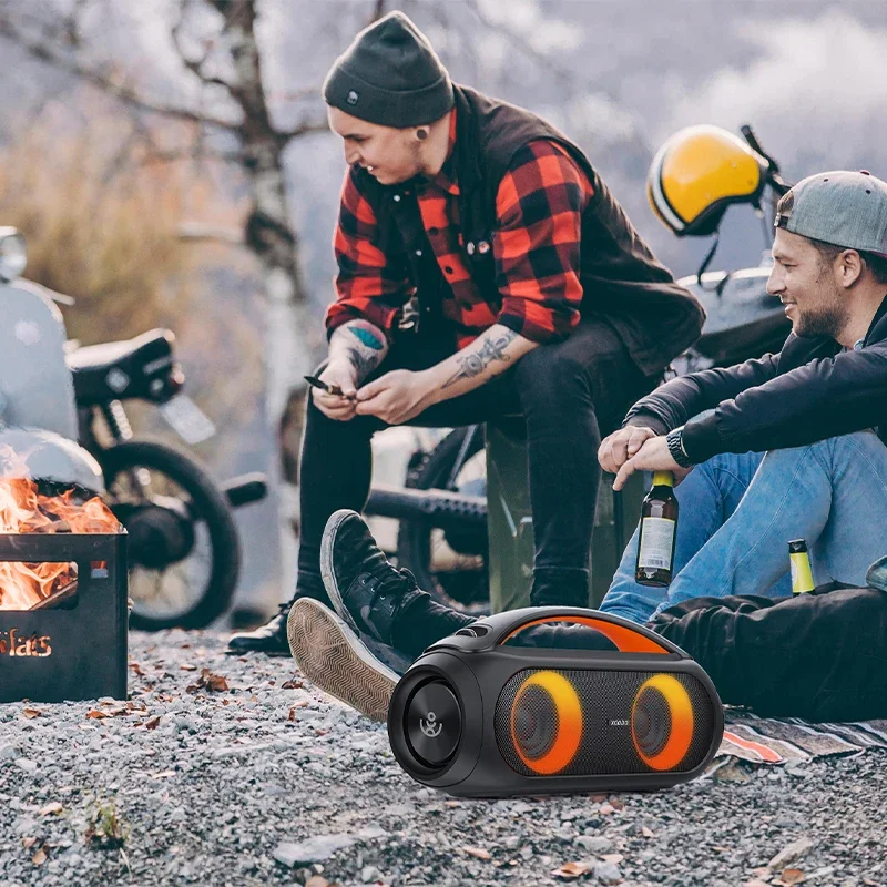 XDOBO-altavoz portátil VIBE PLUS con Bluetooth, Subwoofer inalámbrico de 80W, 10400mAh, TWS, USB/TF/AUX, luz RGB - imagen 3