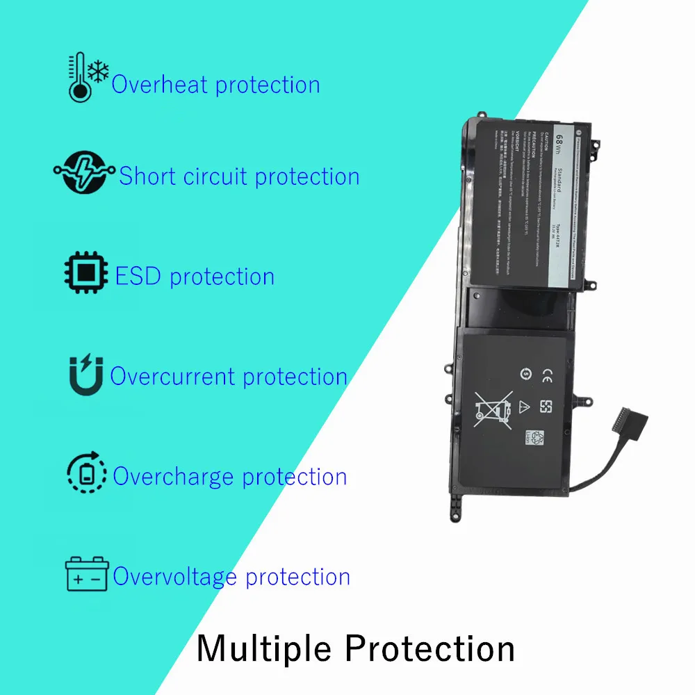 Batería de ordenador portátil 44T2R para DELL Alienware 15 R3 17 R4 Series 546FF 0HF25D 15,2 V 68Wh - imagen 5