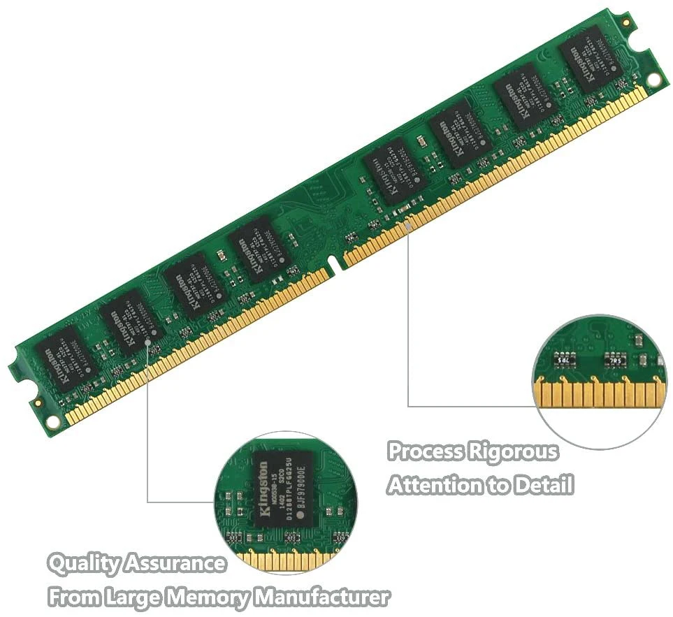 Kingston Memoria Ram DDR2 2GB 4GB(2X2GB) Kit Memoria DIMM RAM Computadora Escritorio 667MHz 800Mhz PC2-5300 6400 memoria ram ddr2 - imagen 4