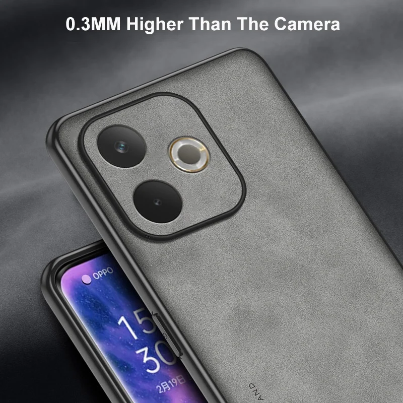 Para OPPO A5 Pro 5G funda de teléfono de cuero PU de lujo para OPPO A1 A2 A3 Pro A1X A2X A3X contraportada de silicona mate protección completa - imagen 5