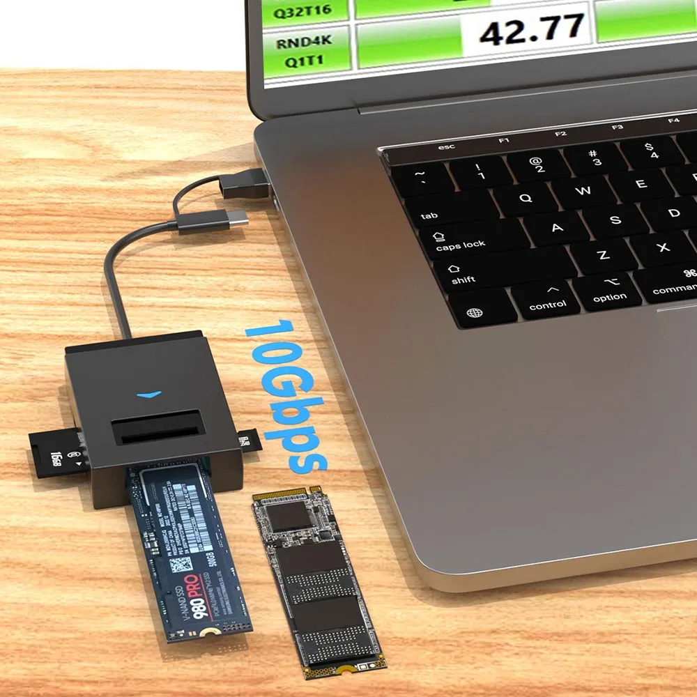 Carcasa Externa M.2 NVMe USB 3.1 con Lector SD TF NGFF - imagen 2