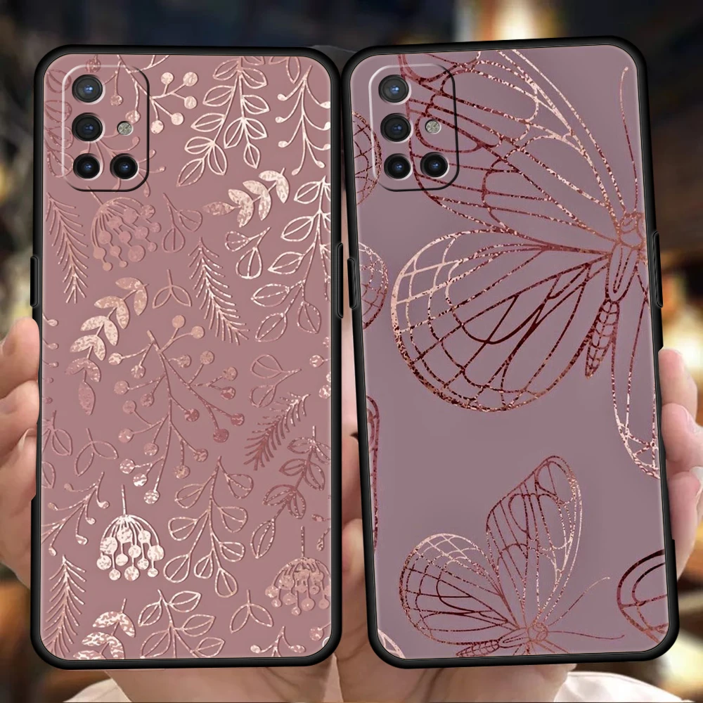 Funda de teléfono para OnePlus 13 12 11 10 9 Pro 9T 13R 12R 10R 9RT 10T 8T 8 Nord 2T CE 2 3 5G N30 cubierta de moda oro rosa mármol