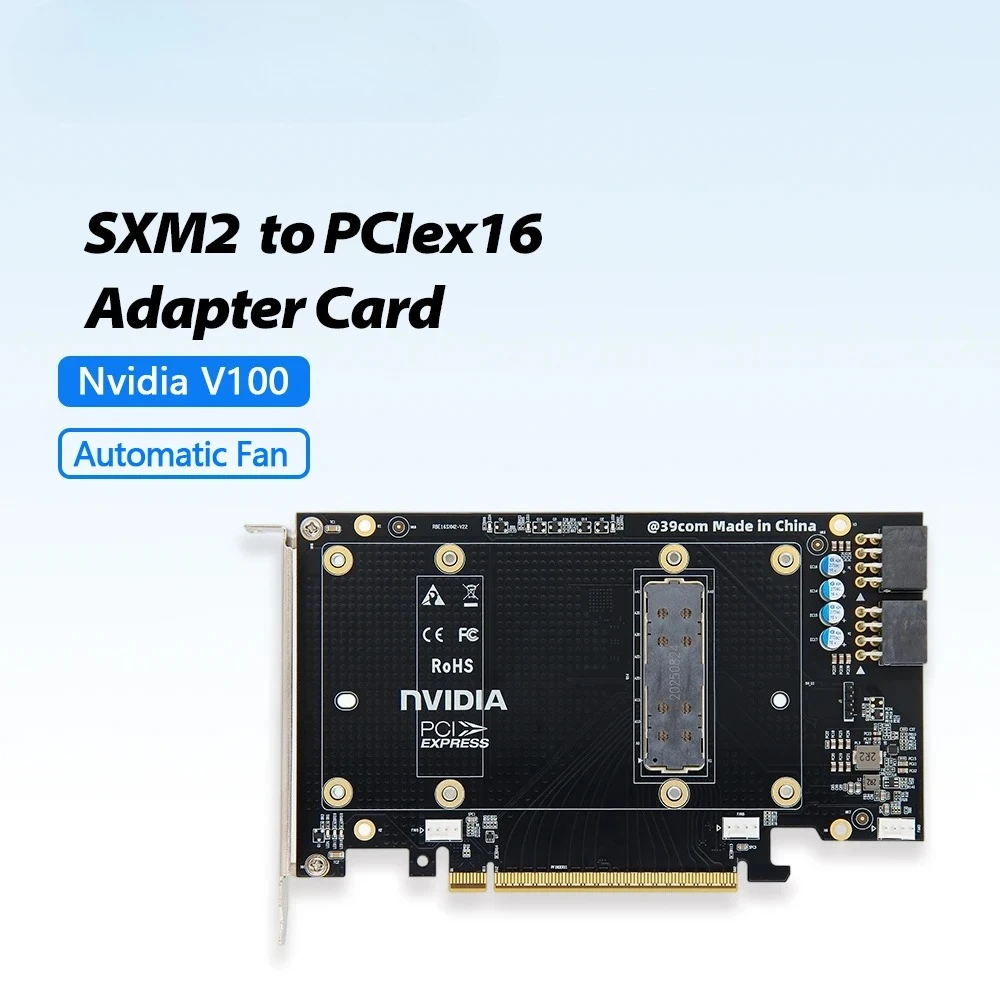 Nuevo Original para NVIDIA V100 SXM2 tarjeta adaptadora de tarjeta gráfica SXM2 a PCIe x16 tarjeta de expansión Control automático del ventilador envío rápido - imagen 4