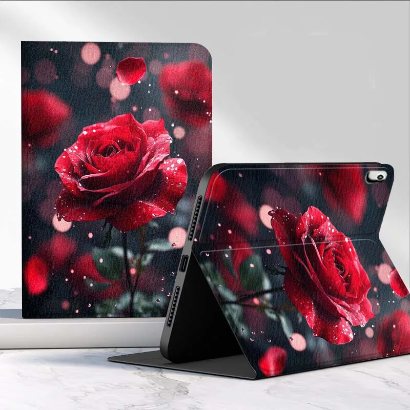 Funda Popular de rosas rojas para Xiaomi Redmi Pad 2 4 5 6 6S 7 7S SE Pro Ultra Max 14 11 8,7 11,2 12,5 pulgadas - imagen 2