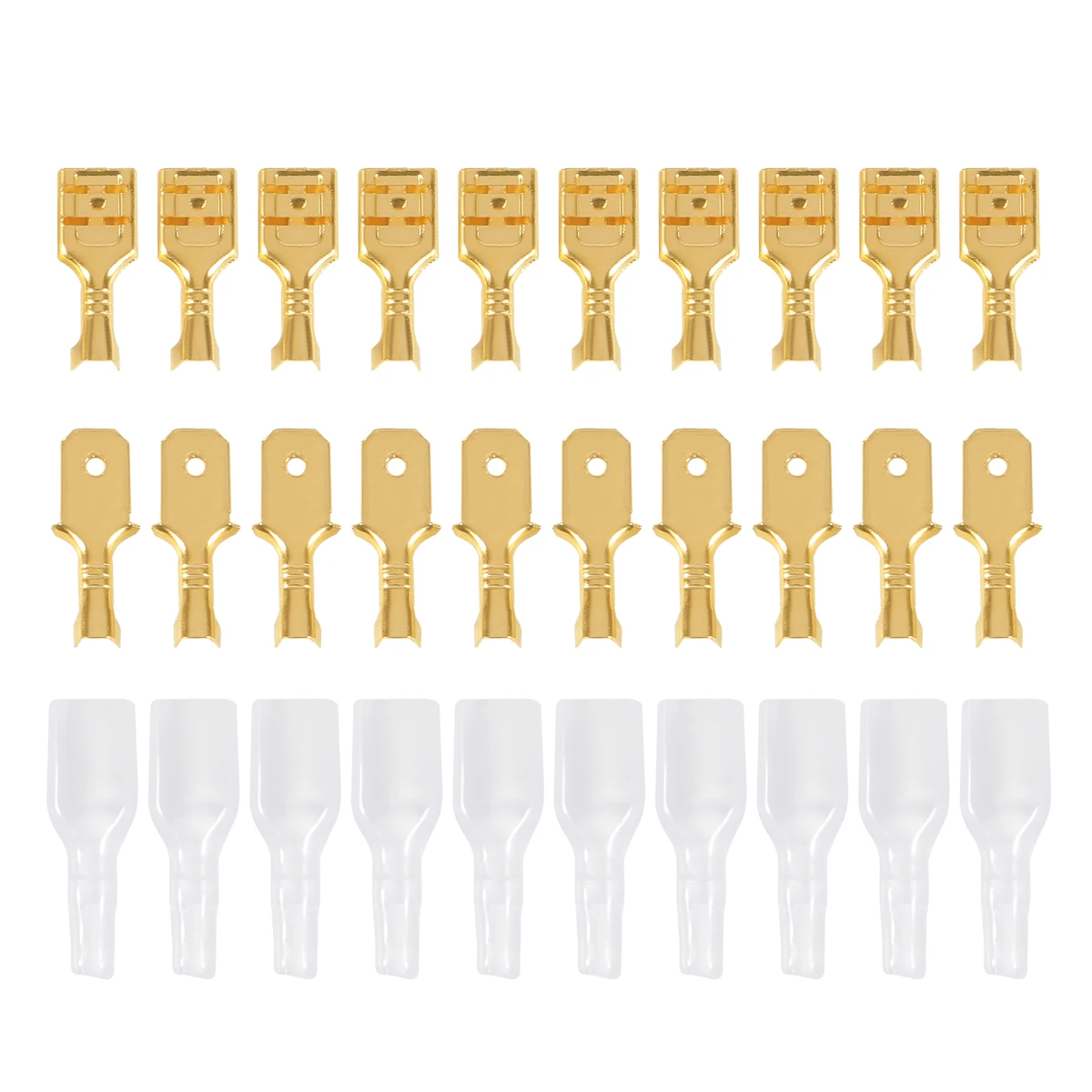 Caja de 270 Uds. Conector de cable macho hembra aislado 2,8/4,8/6,3mm terminales de engarzado eléctrico Kit surtido de conectores de pala Termin - imagen 5