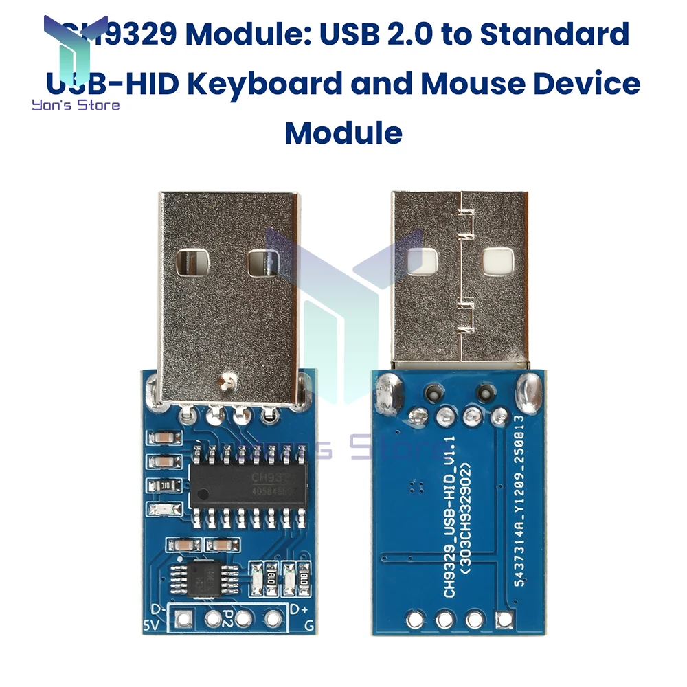 Módulo de teclado y ratón CH9329 USB a HID con Chip CH340E tamaño compacto fácil integración USB 2,0 procesamiento de señal Industrial - imagen 2
