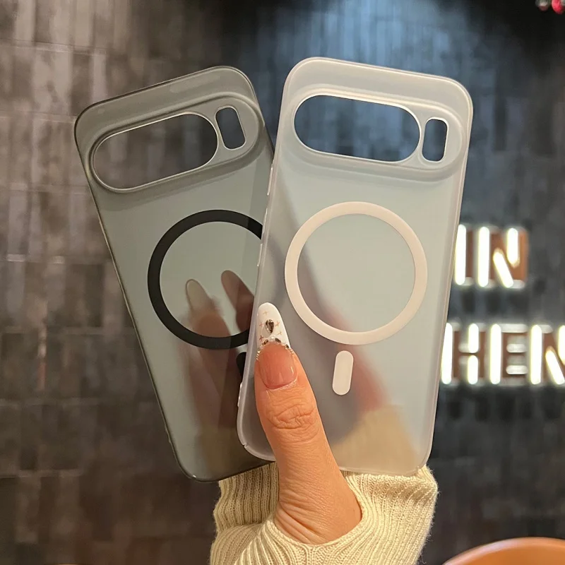 Para Magsafe funda ultrafina para Google Pixel 10 8 7 6 Pro Pixel8 refrigeración sin marco mate transparente cubierta de carga inalámbrica magnética - imagen 4