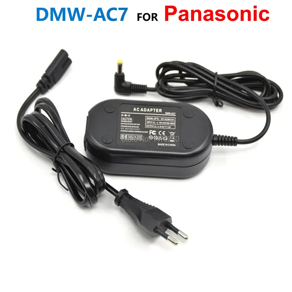DMW-AC7 adaptador de corriente CA para cámara, fuente de carga para Panasonic FZ18, FZ28, FZ30, FZ35, FZ38, FZ4, FZ7, FZ8, FZ50, FZ50K, FZ50S, AC7, DMW-AC7GK