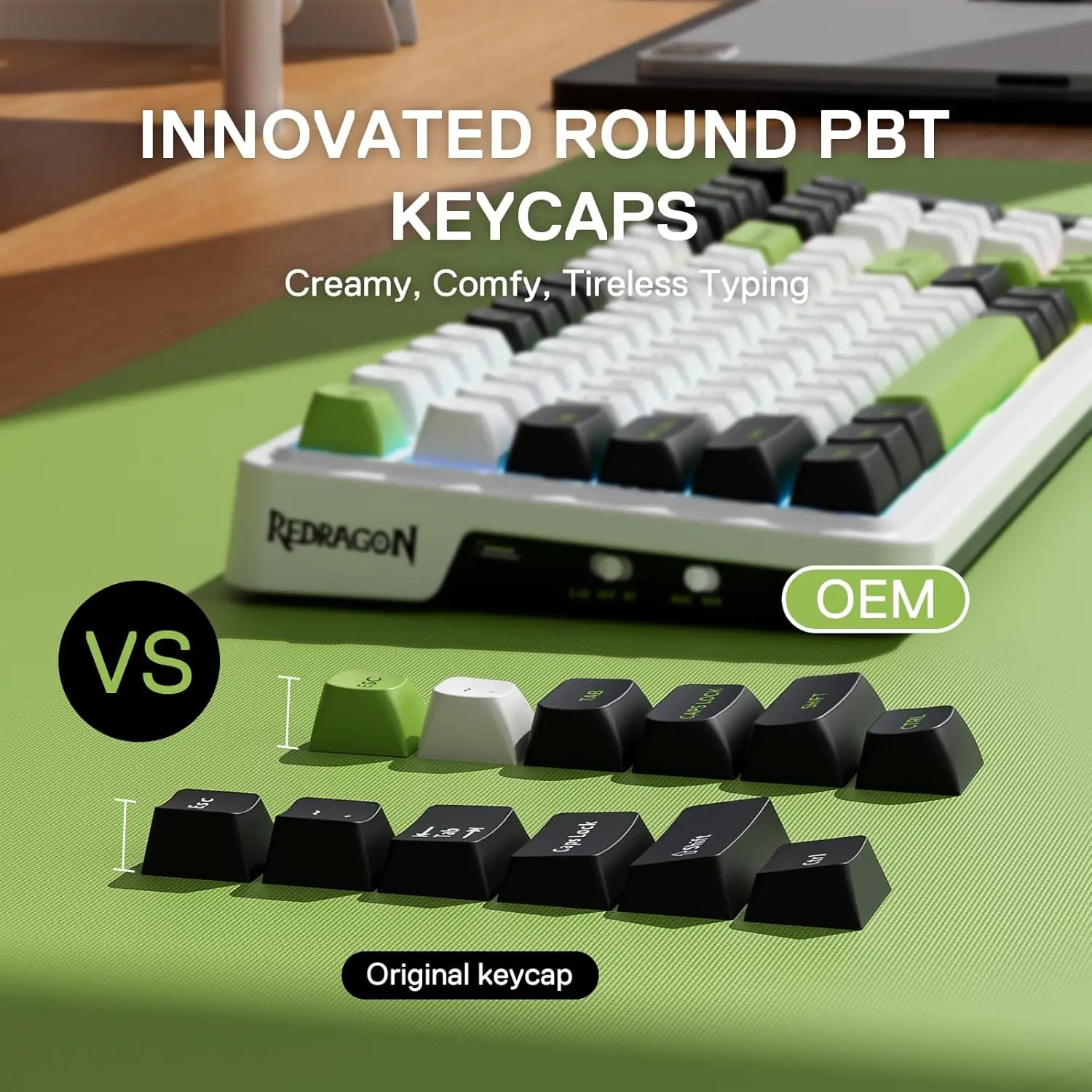 Redragon K686 PRO 98 teclas junta inalámbrica RGB 3 modos PBT 5 capas amortiguación de ruido teclado mecánico para juegos intercambiable en caliente - imagen 3