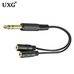 Adaptador Jack 6,35mm a 3,5 mm Estéreo - Cable Audio Dual Pro