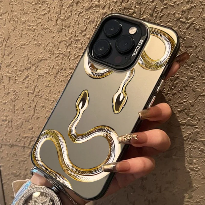 Funda con diseño de serpiente dorada para Xiaomi 14T Pro, funda de TPU a prueba de golpes para Xiaomi Mi 11 Lite 5G 14 13T 13 12T Poco F6 M6 X6 X5 Pro F5