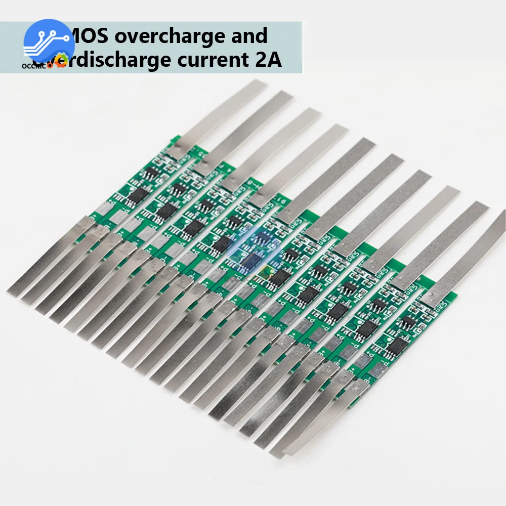 Placa de protección BMS 2S 7,4 V 2A 3A 4.5A 6A 7.5A 9A para placa protectora de batería de litio 18650 1-6MOS con tira de níquel - imagen 2