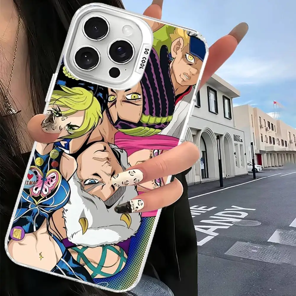 Funda de teléfono JoJo's Bizarre Adventure para iPhone 17 16 15 14 13 12 11 Pro MAX mate a prueba de golpes trasera anticaída mate - imagen 2