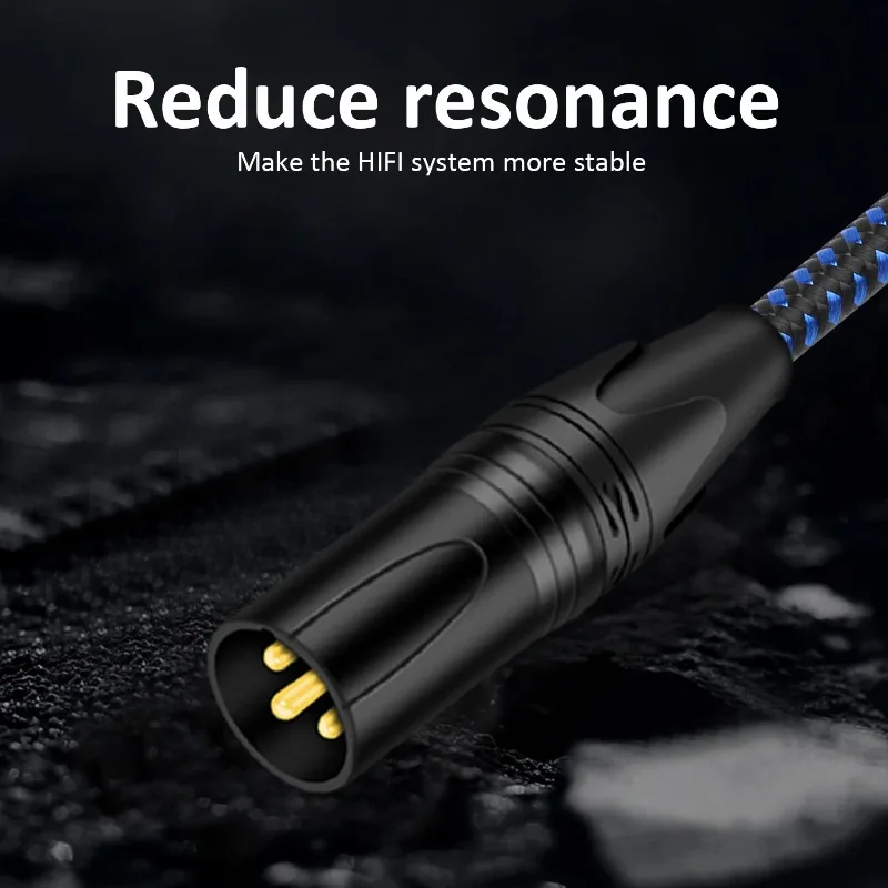 Cable de micrófono XLR profesional macho a hembra, Cables de altavoz XLR de 3 pines chapados en oro, Cable mezclador de micrófono equilibrado Multicolor - imagen 3