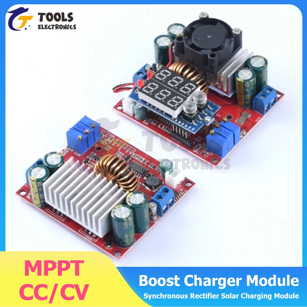 Módulo de cargador de refuerzo MPPT DC 6-50V 15A CC/CV carga Solar con rectificador síncrono fuente de alimentación ajustable