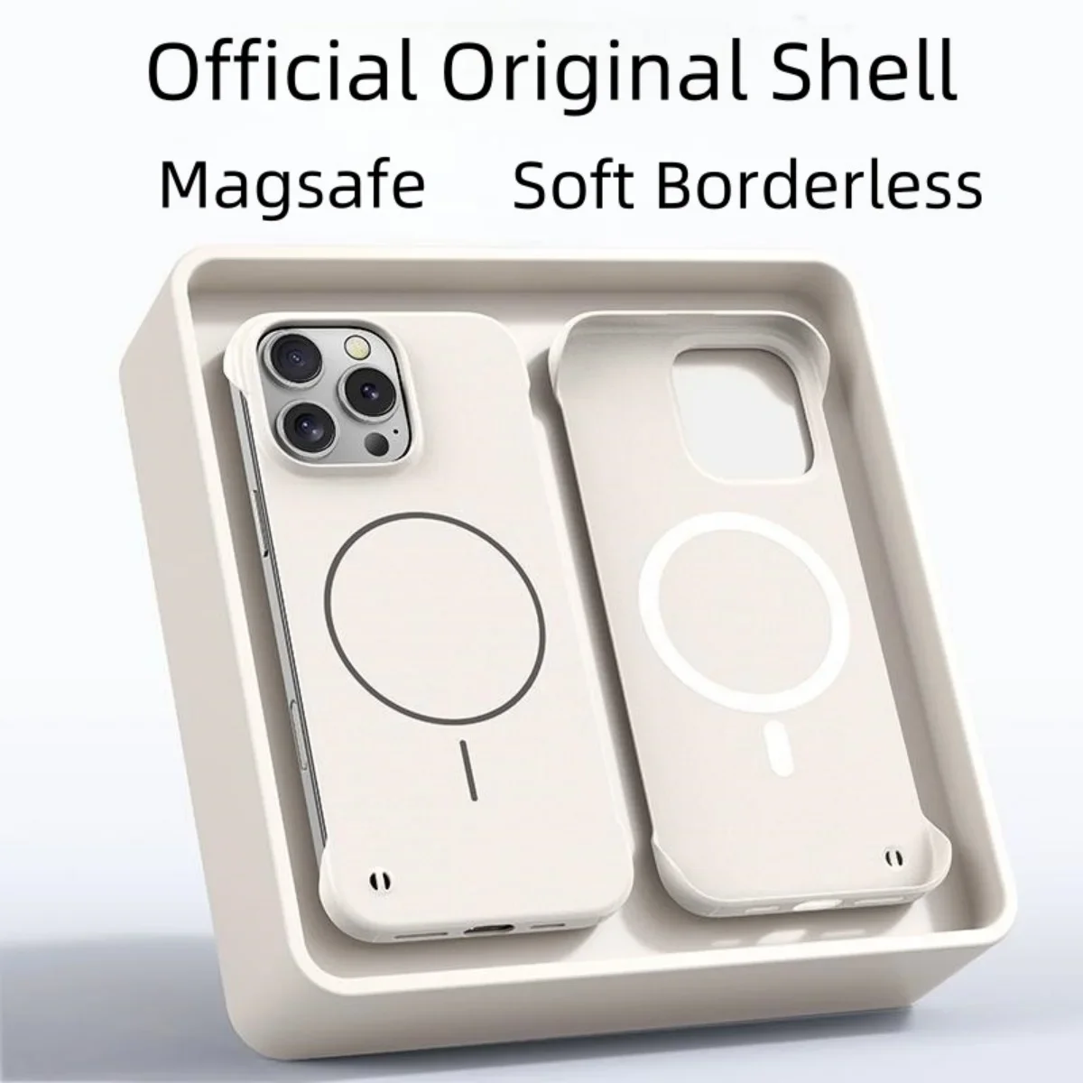 Funda delgada sin marco esmerilada para Magsafe para iPhone 17 Air 16 15 14 13 12 11 ProMax cubierta dura de carga inalámbrica magnética