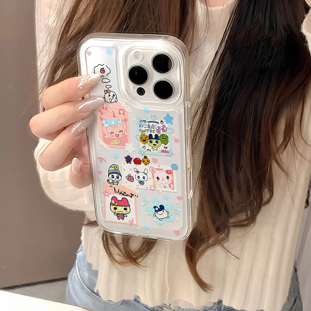 Kawaii Tamagotchi game Phone Case For Oppo Realme C63 C53 10 9 C30 C15 C20 C21 C21Y C31 C33 C35 C55 14 11 5 Pro 5G Clear Cover - imagen 2