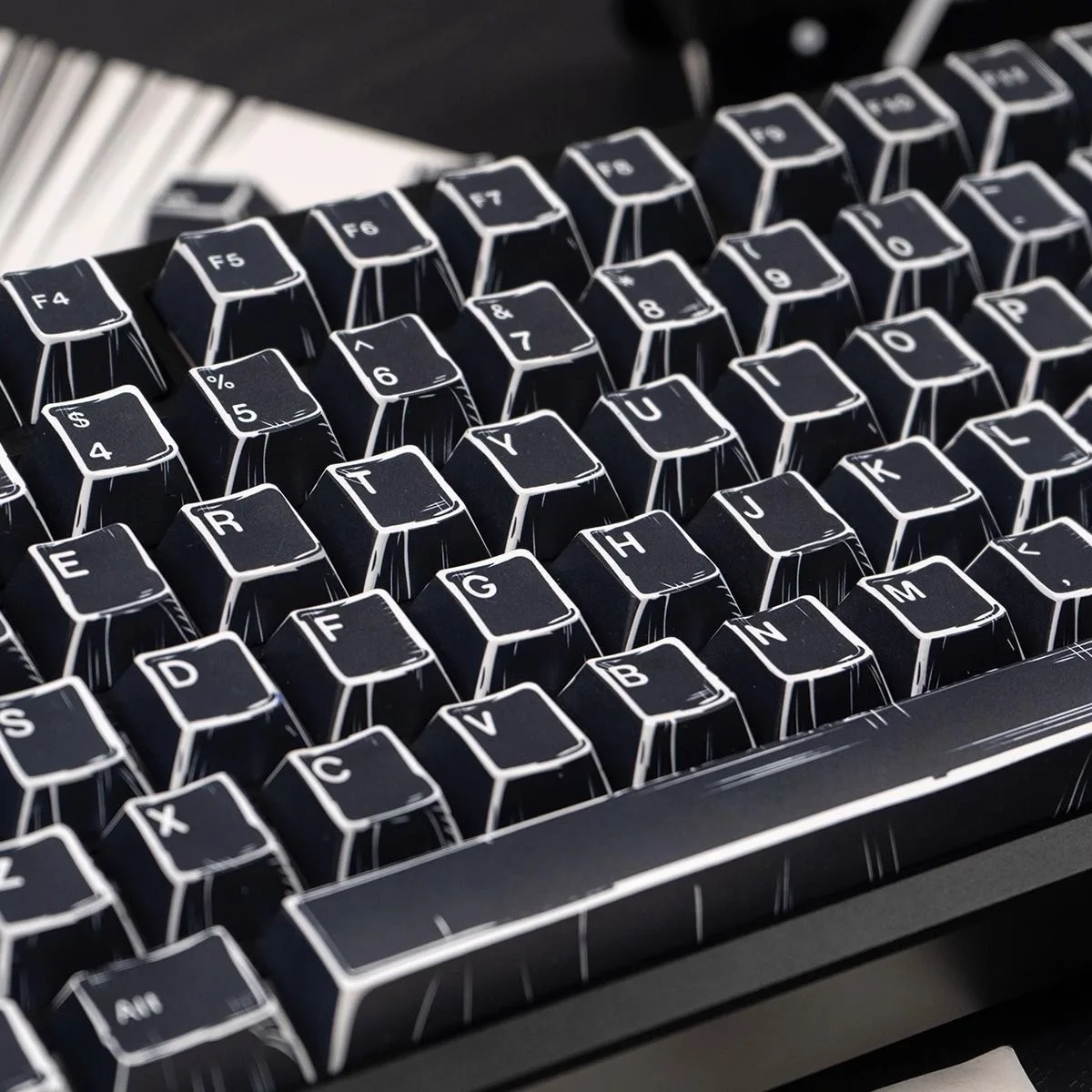 Juego de teclas con tema cómico de 136 teclas, tapa de teclado estilo Manga PBT, perfil de cereza, teclas para juegos, Teclado mecánico para juegos - imagen 2