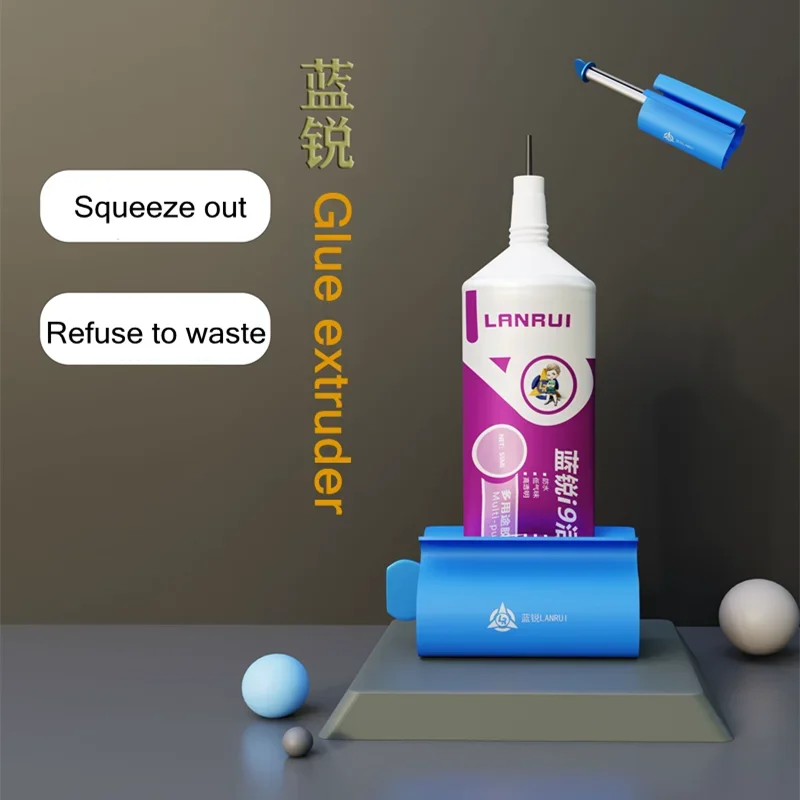 LANRUI N95 herramienta de propulsión adhesiva para reparación de teléfonos móviles pegamento pasta de soldadura extrusora rotación práctico exprimidor de pegamento - imagen 3