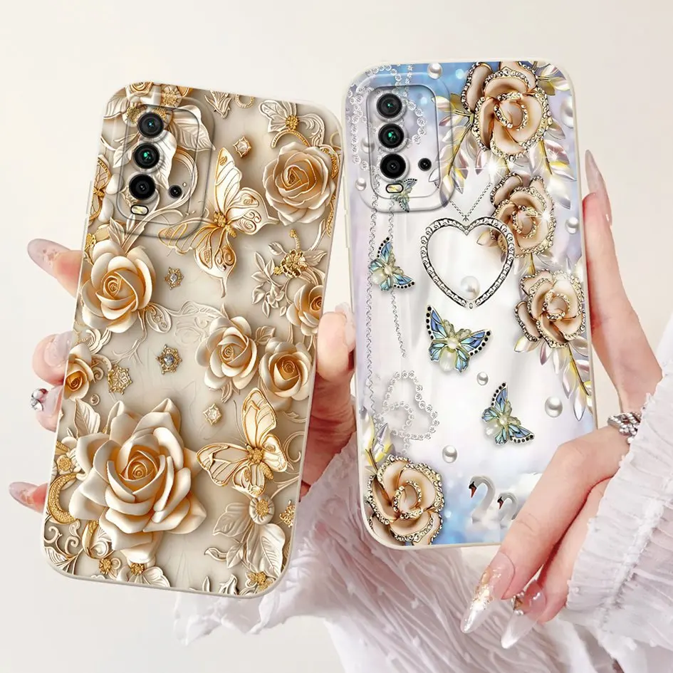 Para Xiaomi Redmi 9T Funda J19S Funda Popular flor suave caramelo silicona a prueba de golpes TPU Funda de teléfono para Redmi 9 Power Redmi9T Funda - imagen 2