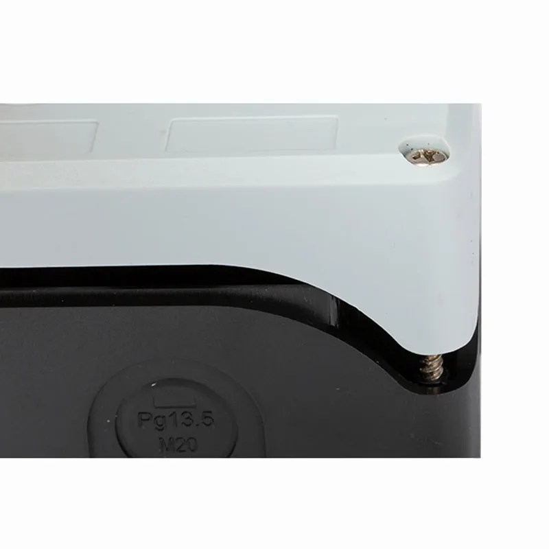 Caja de control de interruptor de caja de botón impermeable, luz indicadora industrial de 1/2/3/4/5 orificios, caja de parada de emergencia de plástico eléctrico de 22mm, 1 ud. - imagen 5