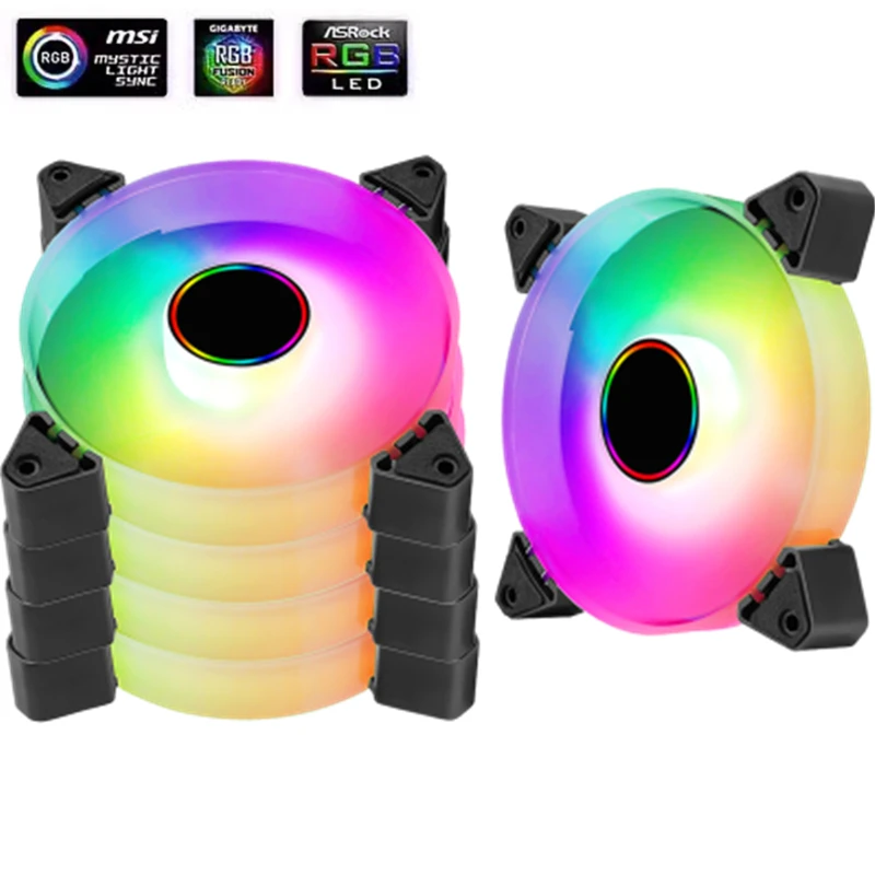 Ventilador Rgb de 6 pines y 120mm para chasis de ordenador, refrigeración Ultra silenciosa, CC de 12V, refrigerado por aire, fácil de instalar y redefinir tu estilo de Host - imagen 2