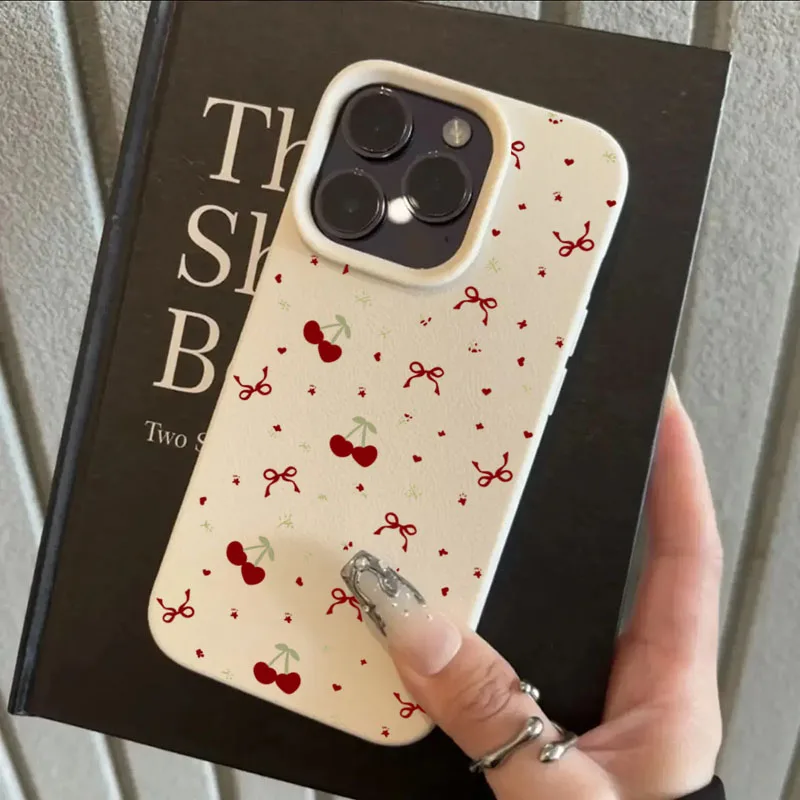 Funda de teléfono con diseño de lichi y lazo de cereza para Xiaomi Redmi Note 14 Pro Plus 5G, funda Redmi Note 14 13 12S 12 11 10 14C 13C 12C - imagen 4