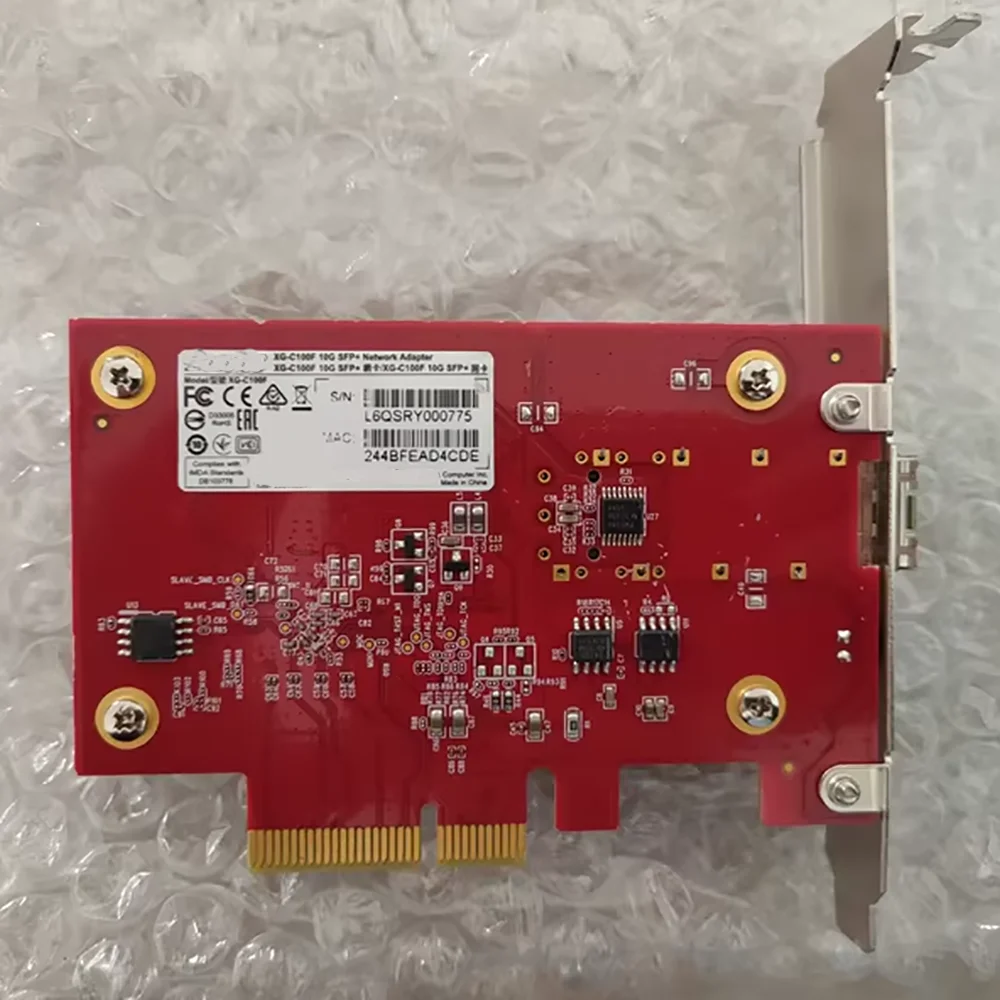 Tarjeta de red de fibra óptica 10G con interfaz PCIe XG-C100F