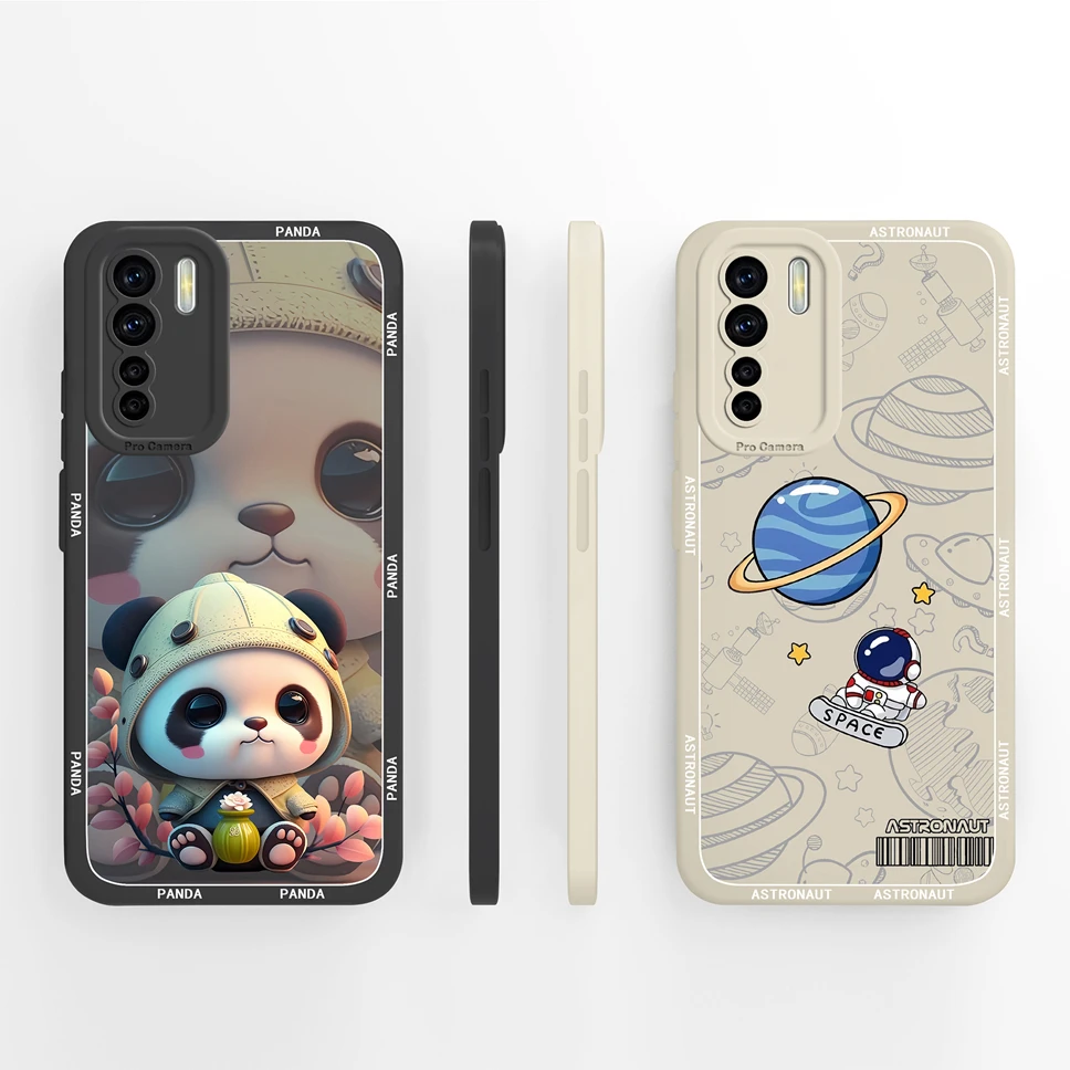 Funda de teléfono para Oppo Reno3 Pro 4G 5G, protección de cámara de dibujos animados, funda de silicona suave para Oppo Reno 3 Pro, parachoques de alta calidad - imagen 2