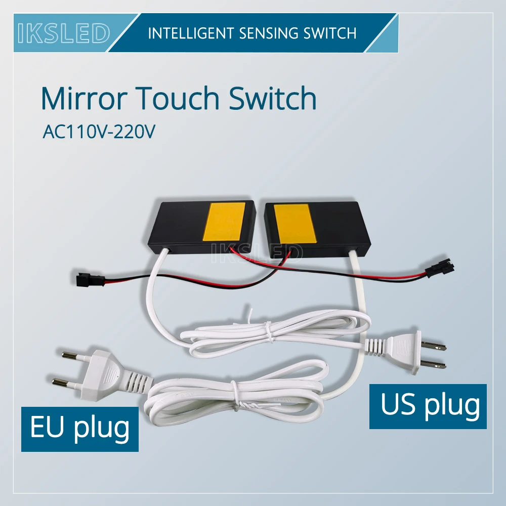 Interruptor de Sensor táctil LED de 220V y 110V, interruptor de luz de espejo de una sola tecla inteligente, atenuador táctil para espejo de baño - imagen 3