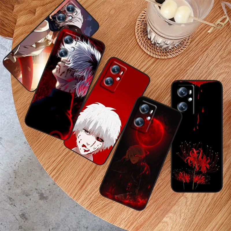 Tokyo-Ghoul funda negra de Anime para OPPO Find X6, X5, X3, A54S, A5, A94, A16, A53S, A57, A74, A72, A98, A78, A96, A9, 5G