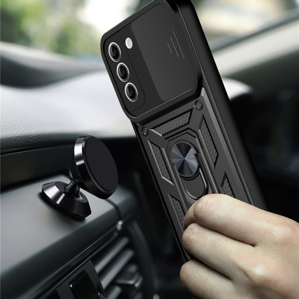 Funda para Motorola Moto Edge 50 30 Pro Ultra Lite Neo 30Fusion 5G G34, protector de cámara deslizante, armadura a prueba de golpes, cubierta de soporte magnético - imagen 2