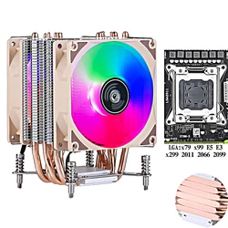Disipador CPU Aire PWM Tubos de Calor Ventilador Antivibración