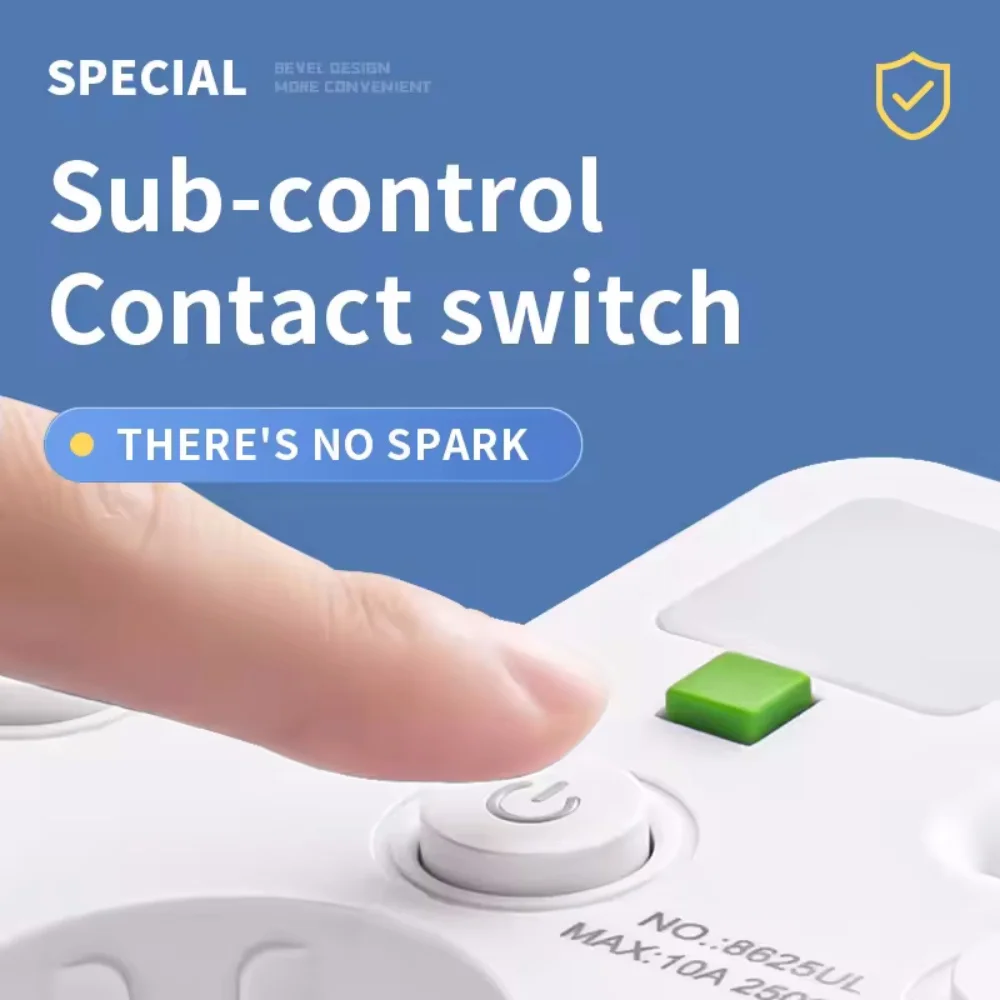 Regleta de alimentación con enchufe de CA de la UE, interruptor independiente montado en la pared, filtro de red con enchufe multiap con adaptador de filtro de red de carga USB - imagen 3