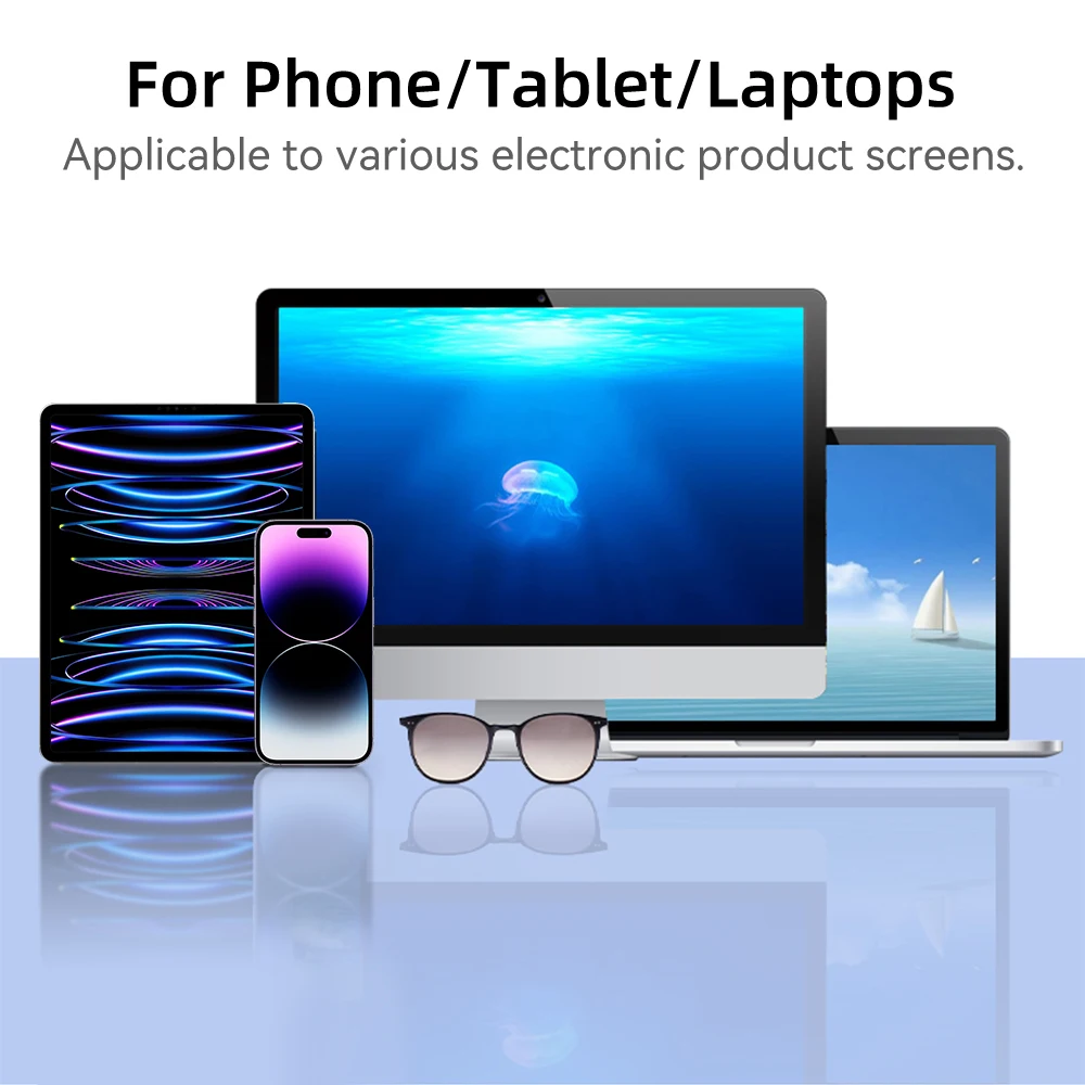 Spray limpiador de pantalla 2 en 1, juego de tela de microfibra sin líquido de limpieza, eliminación de polvo de pantalla de ordenador, iPad, teléfono, 10 colores - imagen 5