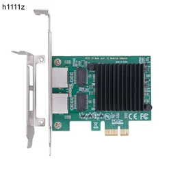 Tarjeta de red de 2 puertos RJ45 a PCI Express X1, adaptador de red para PC de escritorio, E1G42ET, RTL8111F, Chip de 1Gbps, Gigabit, Ethernet