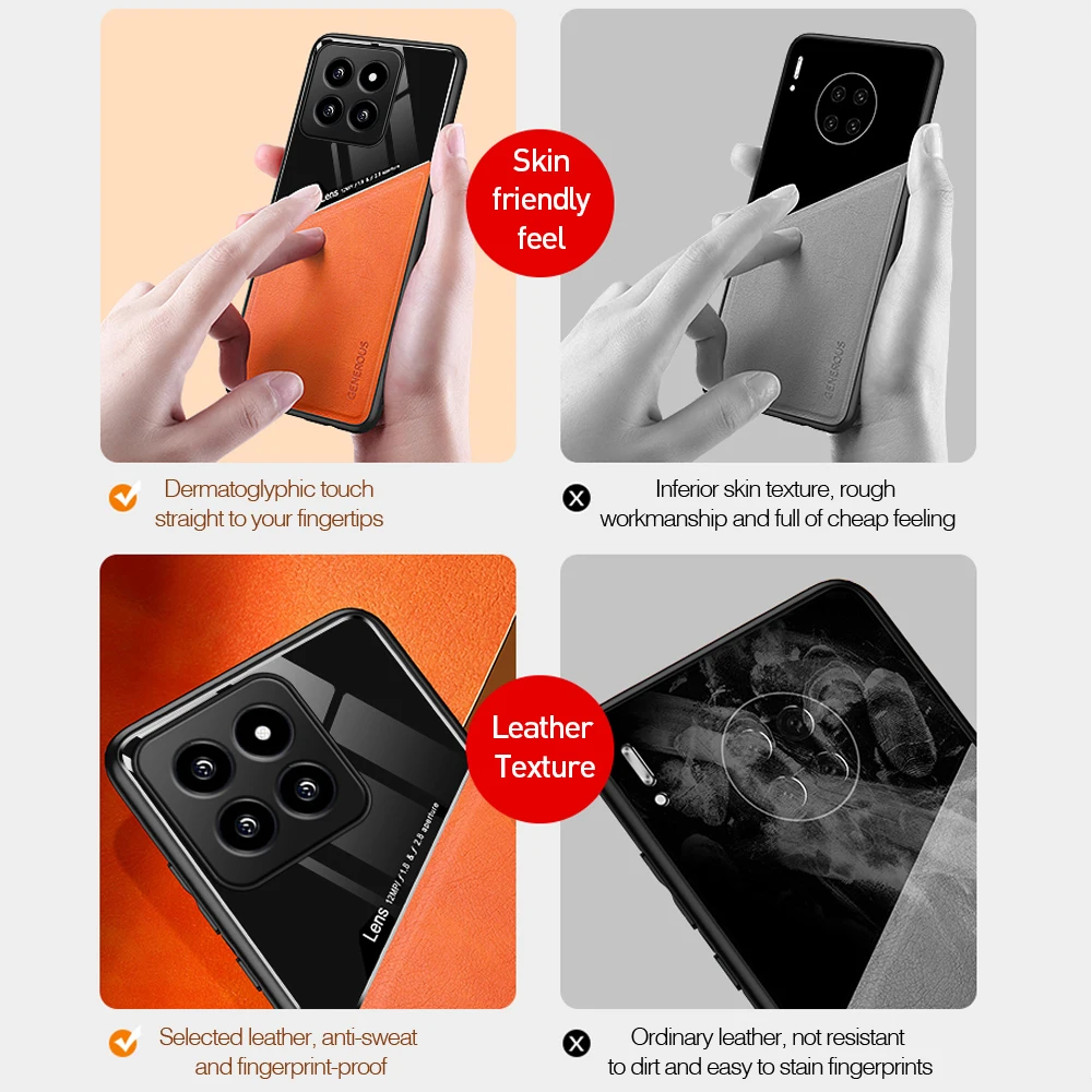 Funda de cuero de negocios a prueba de golpes para Xiaomi 14 Pro Mi 14 Pro Xiomi Xaomi 14 Pro Xiaomi14Pro 5G, funda magnética para coche - imagen 5