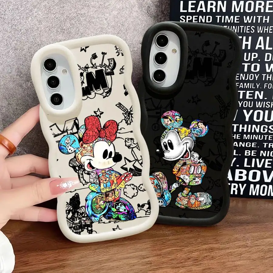 Funda de moda de Mickey Minnie de Disney para Samsung Galaxy A12 A33 A35 A11 A16 A13 A26 A34 A21s A36 A15 A14 funda de teléfono suave