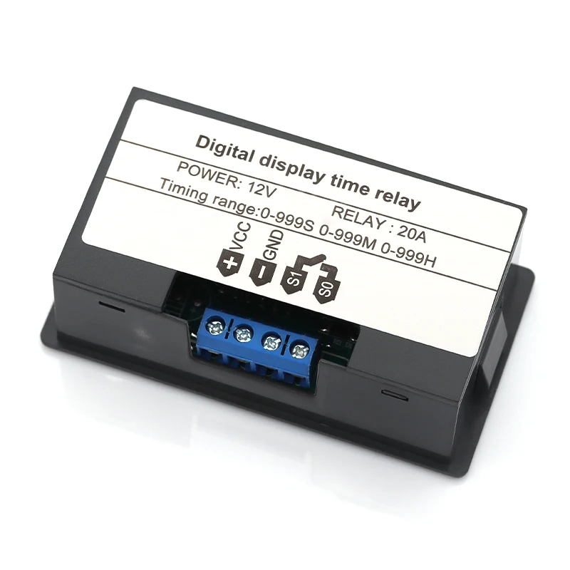 Relé de retardo de tiempo Digital, interruptor de Control de temporizador de ciclo con pantalla LED, ajustable, CA 110V, 220V, cc 12V - imagen 2