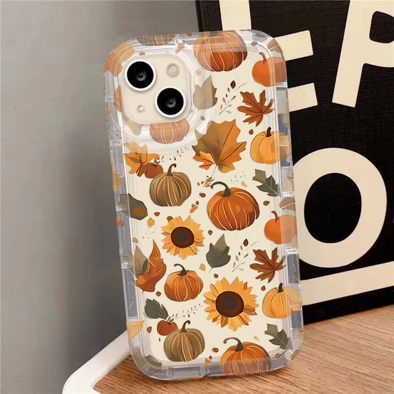 Funda con diseño de girasol y calabaza para Samsung Galaxy A05 A05S A53 A34 A24 A14 A13 A23 A33 A73 A32 A52 A52S A72 - imagen 4