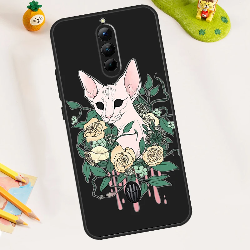 Satánico Sphynx-funda de teléfono para ZTE Nubia Red Magic 8 8S 9 Pro Plus 5G 5S 6R Redmagic 6 7 6S 7S Pro - imagen 3